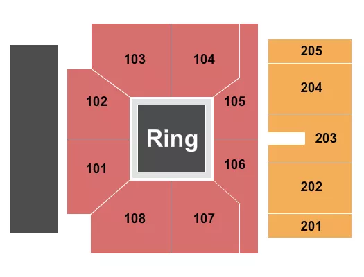 seating chart for Majed J. Nesheiwat Convention Center - Wrestling - eventticketscenter.com