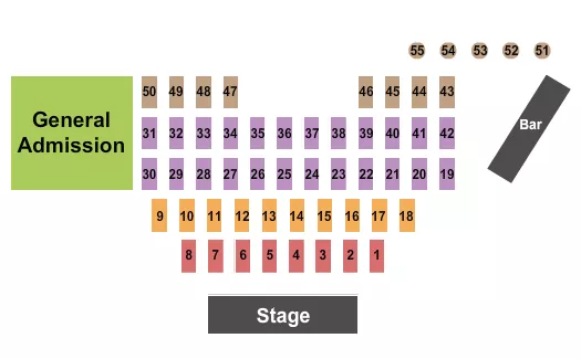 seating chart for Majestic Event Center - Orlando - Tables - eventticketscenter.com
