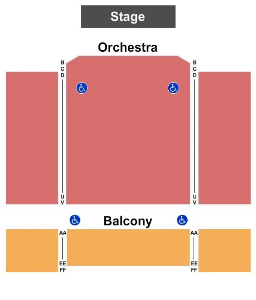 seating chart for Majestic Theatre - PA - Endstage-2 - eventticketscenter.com