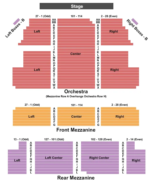 seating chart for Majestic Theatre - NY - End Stage - eventticketscenter.com