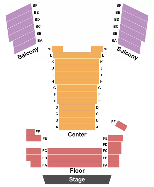 seating chart for Majestic Theatre - St. John's - Endstage - eventticketscenter.com