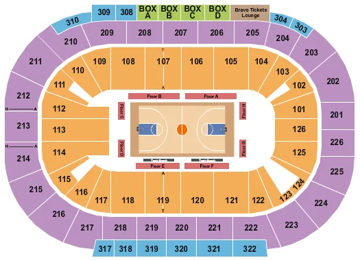 seating chart for Michelob ULTRA Arena At Mandalay Bay - Basketball - WNBA - eventticketscenter.com