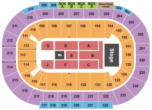 seating chart for Michelob ULTRA Arena At Mandalay Bay - Los Tigres - eventticketscenter.com