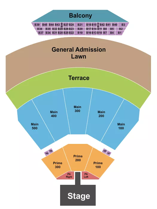 seating chart for TD Pavilion at The Mann Center For The Performing Arts - Cage the Elephant - eventticketscenter.com