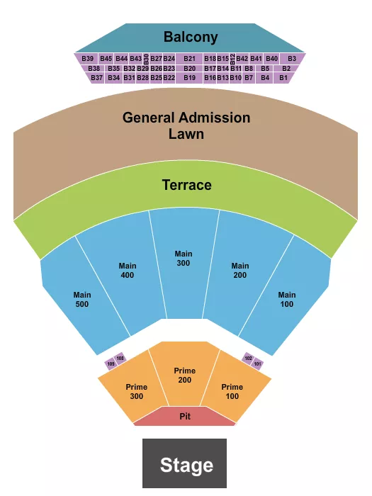 seating chart for TD Pavilion at The Mann Center For The Performing Arts - Endstage Boxes - eventticketscenter.com