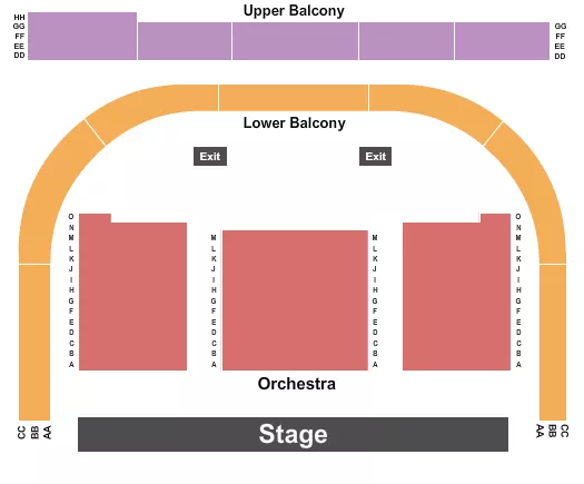 seating chart for Manuel Artime Performing Arts Center - Endstage 4 - eventticketscenter.com