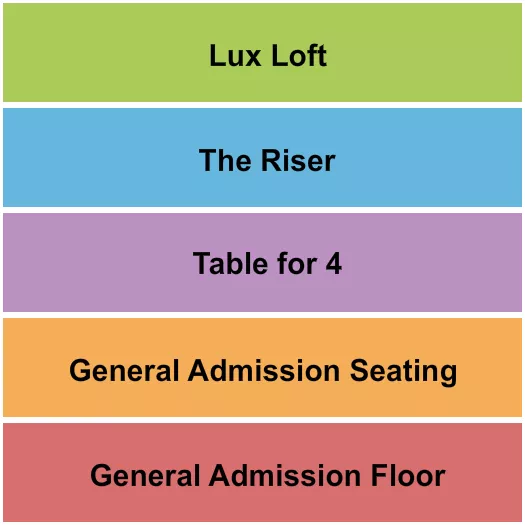 seating chart for Marathon Music Works - GA Floor & Seat/Table/Riser/Lux - eventticketscenter.com