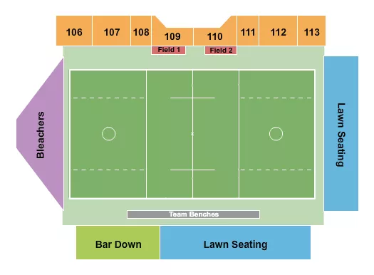 seating chart for Mark & Cindy Lynn Soccer Stadium - Lacrosse - eventticketscenter.com