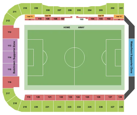 seating chart for Lynn Family Stadium - Soccer - eventticketscenter.com