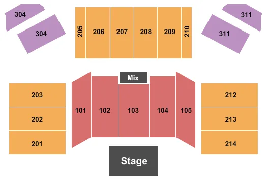 seating chart for Hard Rock Live At Etess Arena - Endstage 3 - eventticketscenter.com