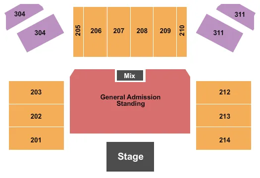 seating chart for Hard Rock Live At Etess Arena - Endstage GA Floor - eventticketscenter.com