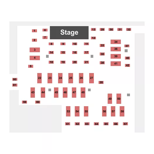 seating chart for Mark Ridley's Comedy Castle - Endstage Tables - eventticketscenter.com