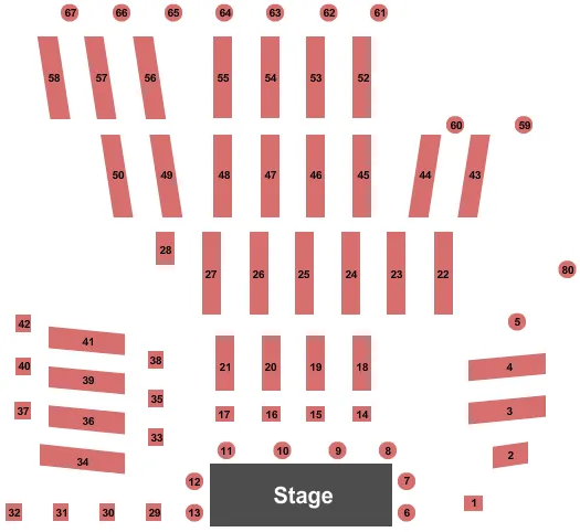 seating chart for Mark Ridley's Comedy Castle - End Stage - eventticketscenter.com