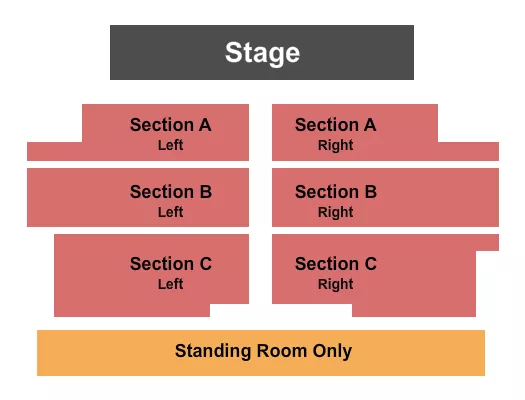 seating chart for Marquee Theatre - AZ - Endstage 2 - Rsrv A-C Rear SRO - eventticketscenter.com