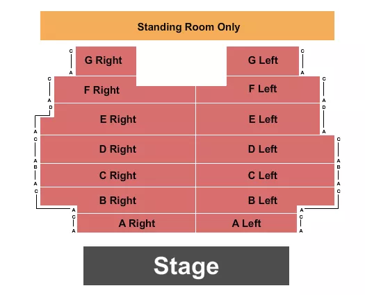 seating chart for Marquee Theatre - AZ - Endstage A-G - eventticketscenter.com