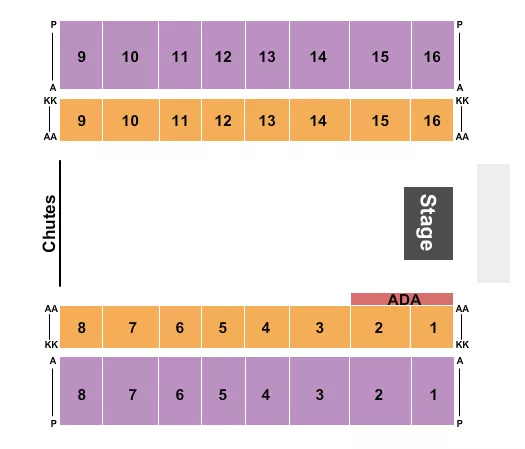 seating chart for Marshall Health Network Arena - PBR 2 - eventticketscenter.com