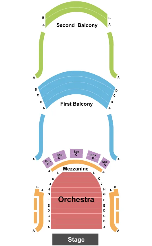 seating chart for Martha Cohen Theatre - End Stage - eventticketscenter.com