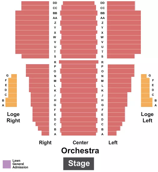 seating chart for Martin Theater At Ravinia - Endstage - eventticketscenter.com