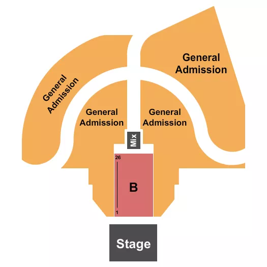 seating chart for Marymoor Park - Endstage B Section - eventticketscenter.com