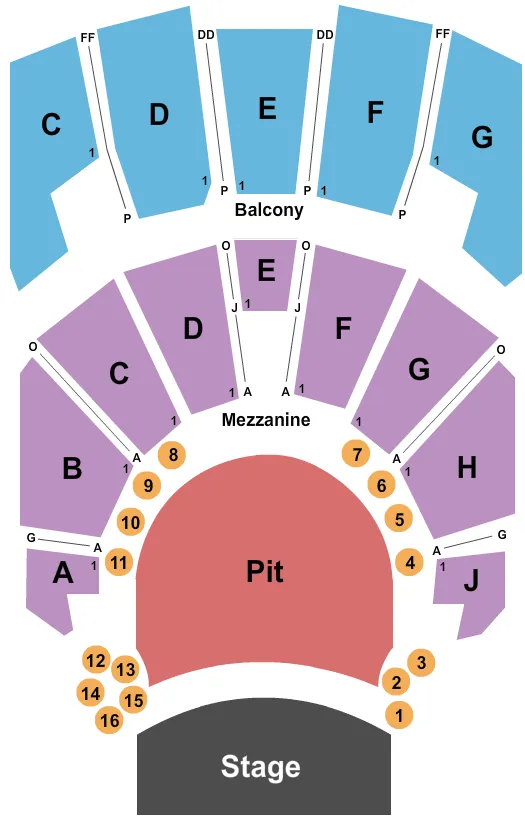seating chart for TempleLive - Cleveland - Endstage 2 - eventticketscenter.com