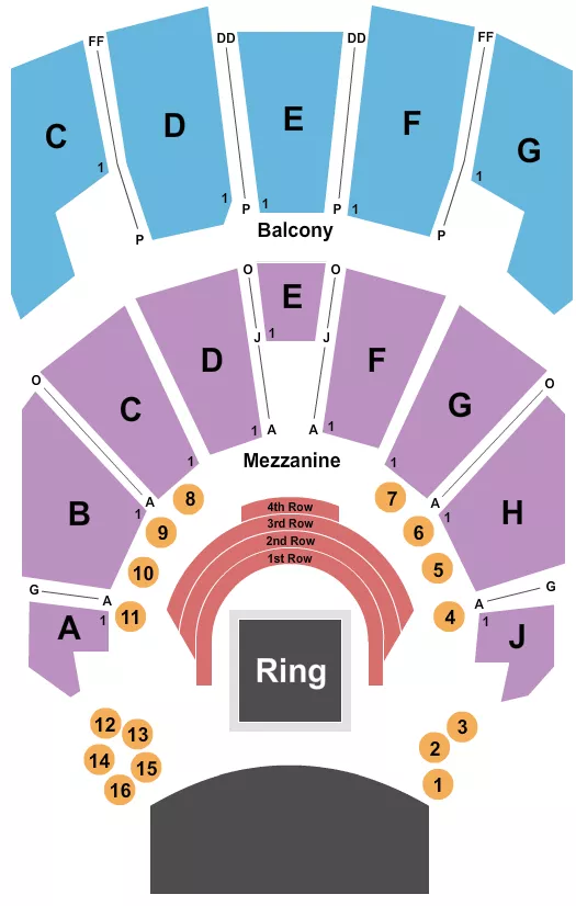 seating chart for TempleLive - Cleveland - Wrestling - eventticketscenter.com