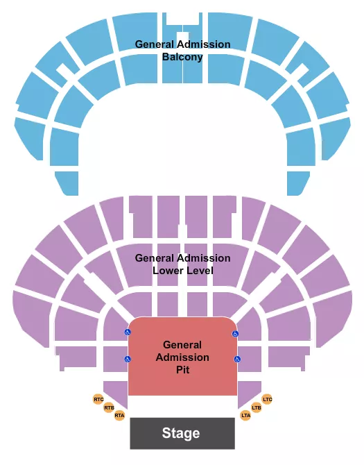 seating chart for Masonic Temple Theatre - GA Floor GA Pit 2 - eventticketscenter.com