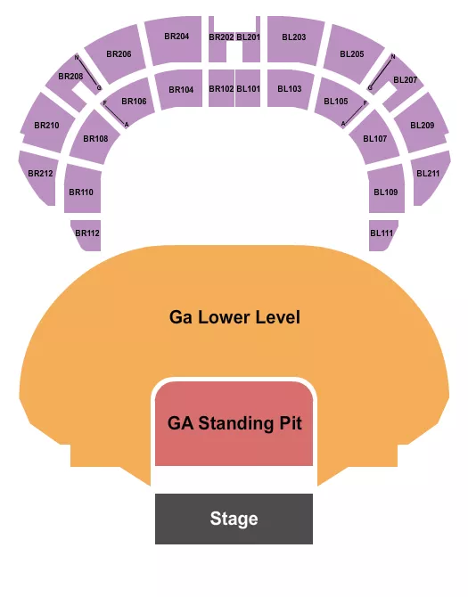 seating chart for Masonic Temple Theatre - GA Floor GA Pit - eventticketscenter.com