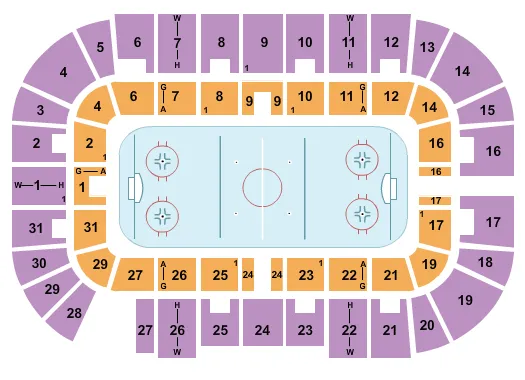 seating chart for Massmutual Center - Hockey - eventticketscenter.com