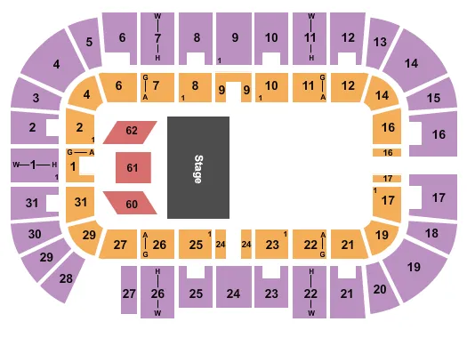 seating chart for Massmutual Center - Sesame Street Live - eventticketscenter.com