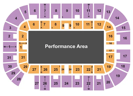 seating chart for Massmutual Center - Traxxas Monster Truck - eventticketscenter.com