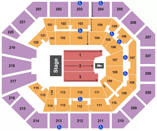 seating chart for Matthew Knight Arena - Gabriel Iglesias - eventticketscenter.com