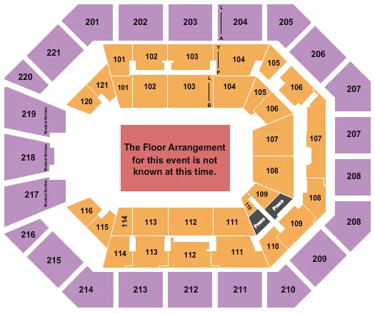 seating chart for Matthew Knight Arena - Generic Floor - eventticketscenter.com