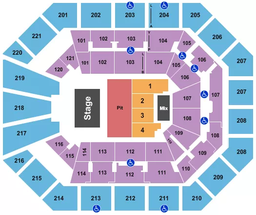 seating chart for Matthew Knight Arena - Johnny Blue Skies - eventticketscenter.com