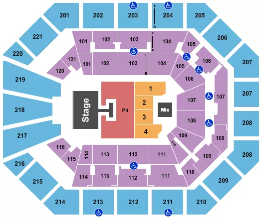 seating chart for Matthew Knight Arena - Riley Green - eventticketscenter.com
