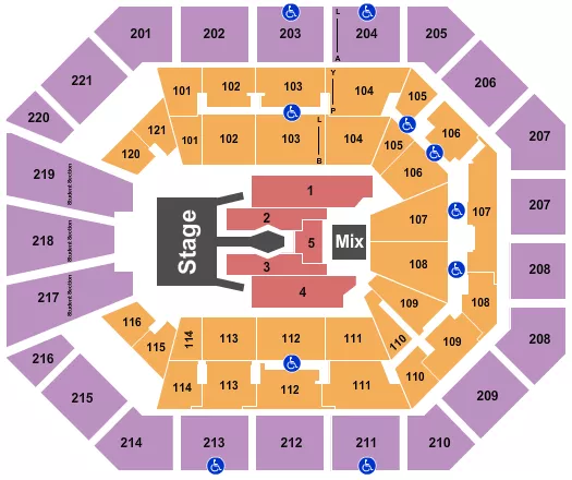 seating chart for Matthew Knight Arena - Tim McGraw - eventticketscenter.com