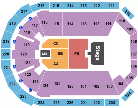 seating chart for Maverik Center - Billy Strings - eventticketscenter.com