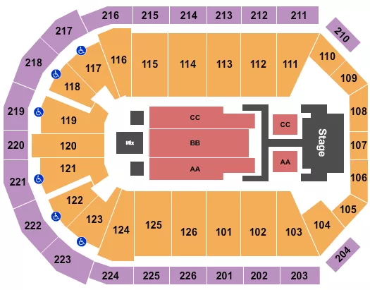 seating chart for Maverik Center - Dude Perfect - eventticketscenter.com