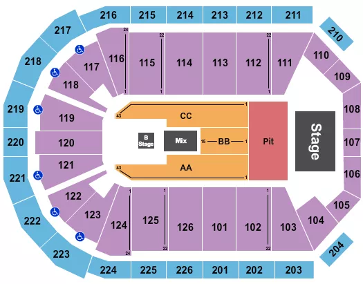 seating chart for Maverik Center - Forrest Frank - eventticketscenter.com