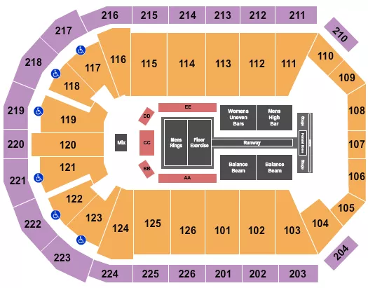 seating chart for Maverik Center - Gold Over America - eventticketscenter.com