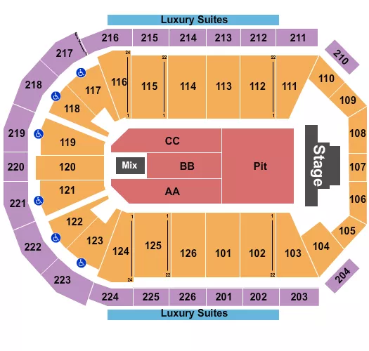 seating chart for Maverik Center - Joji - eventticketscenter.com