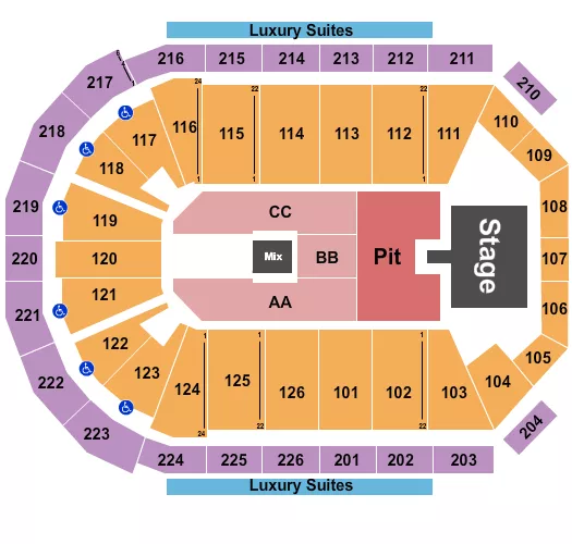 seating chart for Maverik Center - Jon Pardi - eventticketscenter.com
