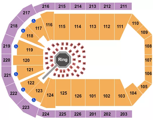 seating chart for Maverik Center - MMA 2 - eventticketscenter.com