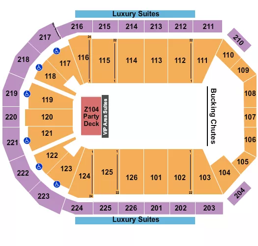 seating chart for Maverik Center - Rocky Mountain Rodeo Challenge - eventticketscenter.com