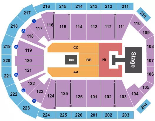 seating chart for Maverik Center - Sleep Token - eventticketscenter.com