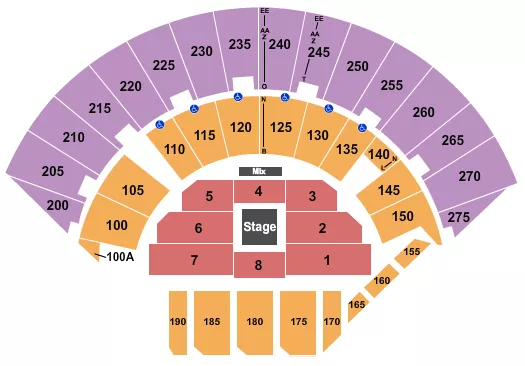 seating chart for Mayo Civic Center Arena - Center Stage - eventticketscenter.com