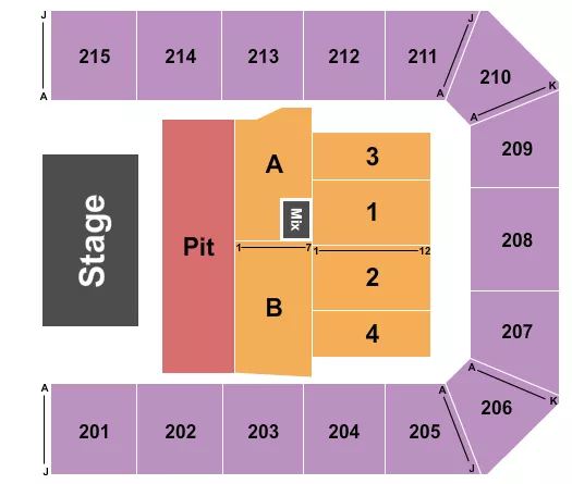 seating chart for Mayo Civic Center Auditorium - Endstage GA Pit/RSV - eventticketscenter.com