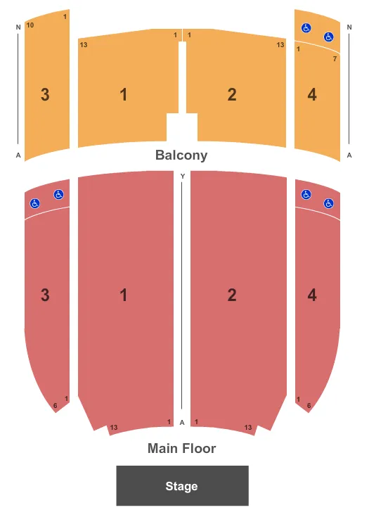 seating chart for Mayo Civic Center Presentation Hall - End Stage - eventticketscenter.com