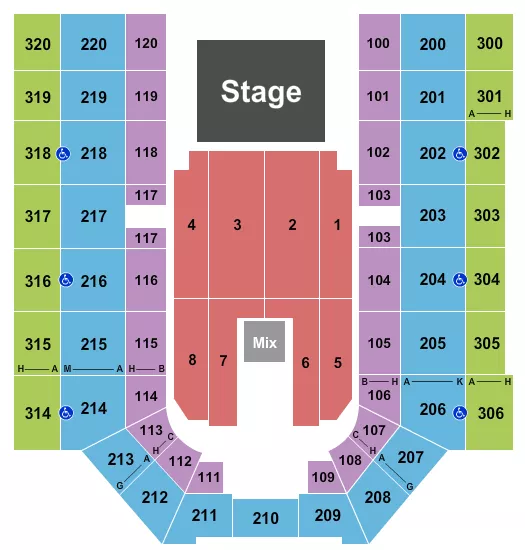 seating chart for Mayo Clinic Health System Event Center - Dwight Yoakam - eventticketscenter.com