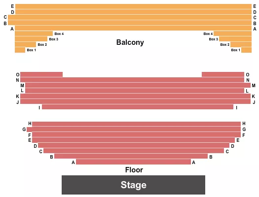 seating chart for McAninch Arts Center - Belushi Performance Hall - Endstage 2 - eventticketscenter.com