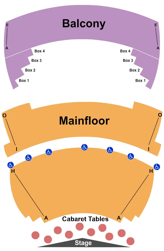 seating chart for McAninch Arts Center - Belushi Performance Hall - End Stage - eventticketscenter.com